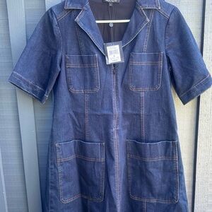 Nanette Lepore Navy Short Sleeve Dress